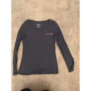 salt life long sleeve gray womans‎ medium Sea life Live Salty Preshrunk